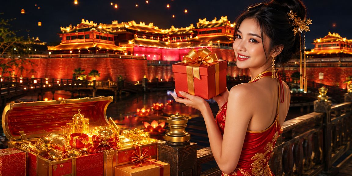 Người dùng xem kết quả xổ số Tết tại Huế với giao diện tối nền đỏ đặc trưng của ob51